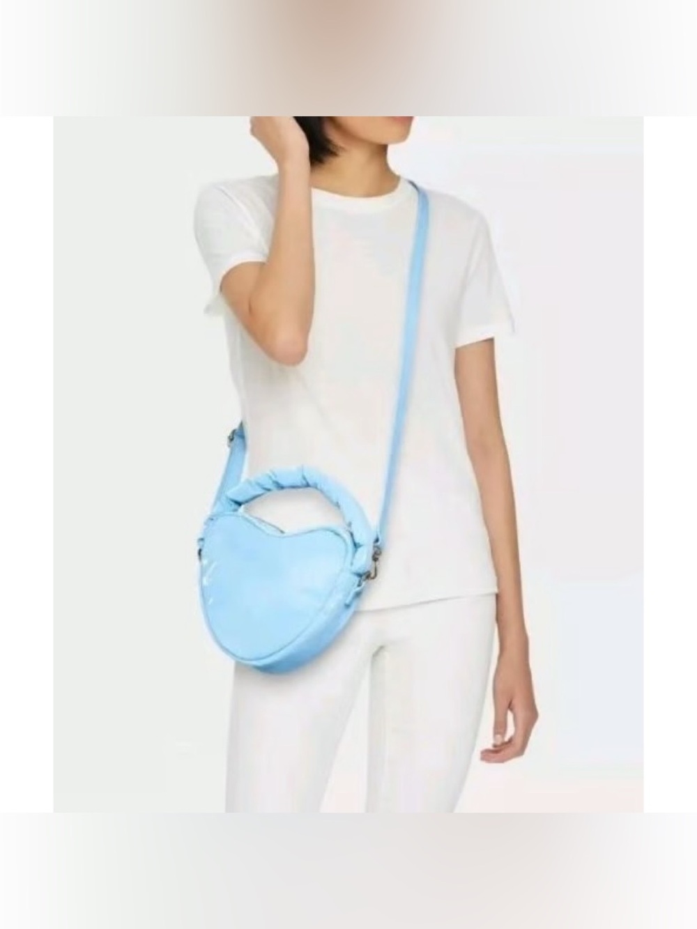 Wild Fable Baby Blue Puffy Heart Crossbody Purse